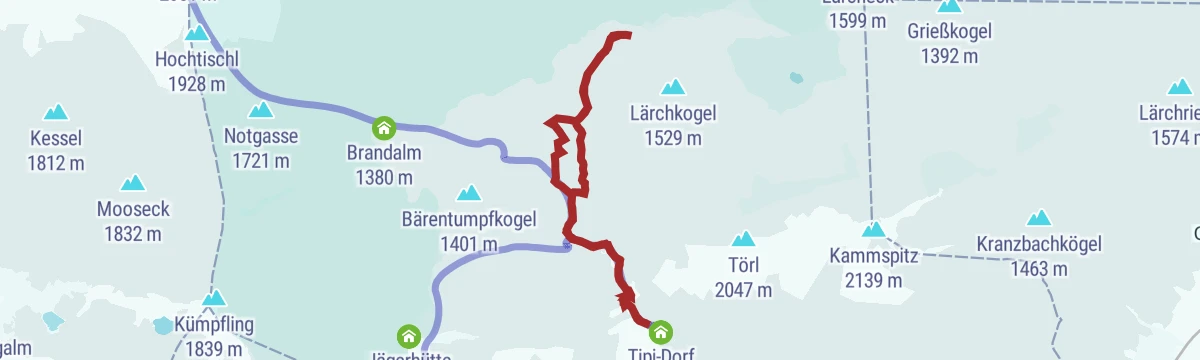 Route map: Skitour Viehbergalm